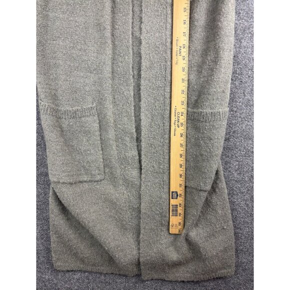 Echo New York Cardigan Sweater Women's S/M Gray Wool Blend Pockets Long Duster - Picture 4 of 6